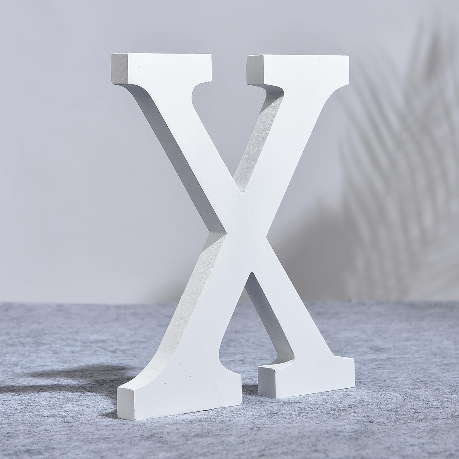 10 Inch Wooden Letter X for Wall Decor, Large White Wood Standing Letters for DIY Crafts and Wedding Birthday Party Decoration, Paintable Stand Up Alphabet Letters