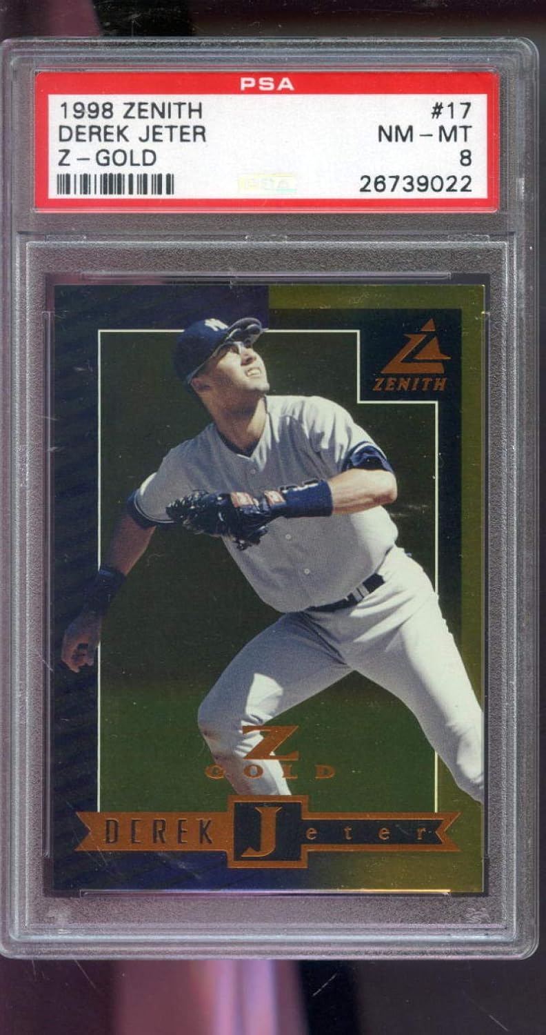 1998 Pinnacle Zenith Z-Gold Z Gold #17 29/100 Derek Jeter Insert PSA 8 Graded Baseball MLB Card