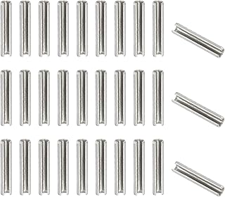 PATIKIL Slotted Spring Pin, 50 Pcs 1/8" x 5/8" (3.2mm x 16mm) 304 Stainless Steel Split Roll Pins Spring Dowel for Home Improvement Automotive Machine Repair, Silver