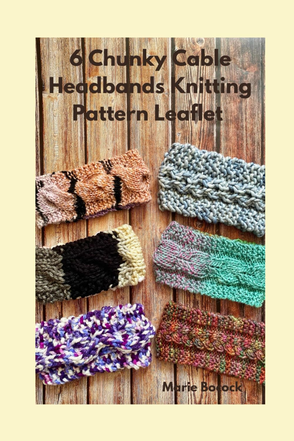 6 Chunky Cable Headbands Knitting Pattern Leaflet