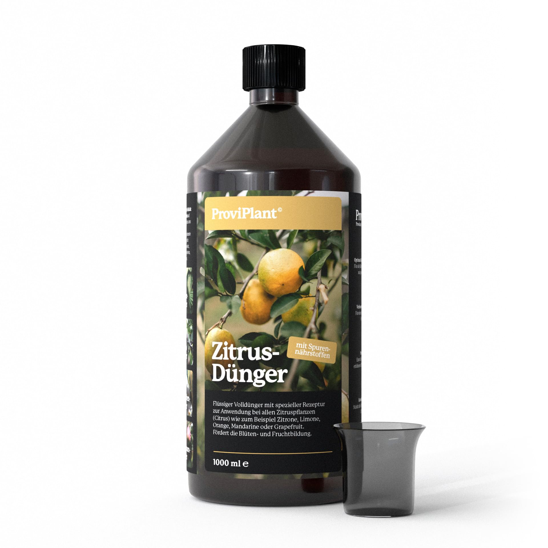 Zitrus Flüssigdünger – Für Zitronen-, Orangen-, Limetten- & Kumquatbäume – 1 Liter Konzentrat für bis zu 200 Liter Gießwasser – Indoor & Outdoor – Made in Germany