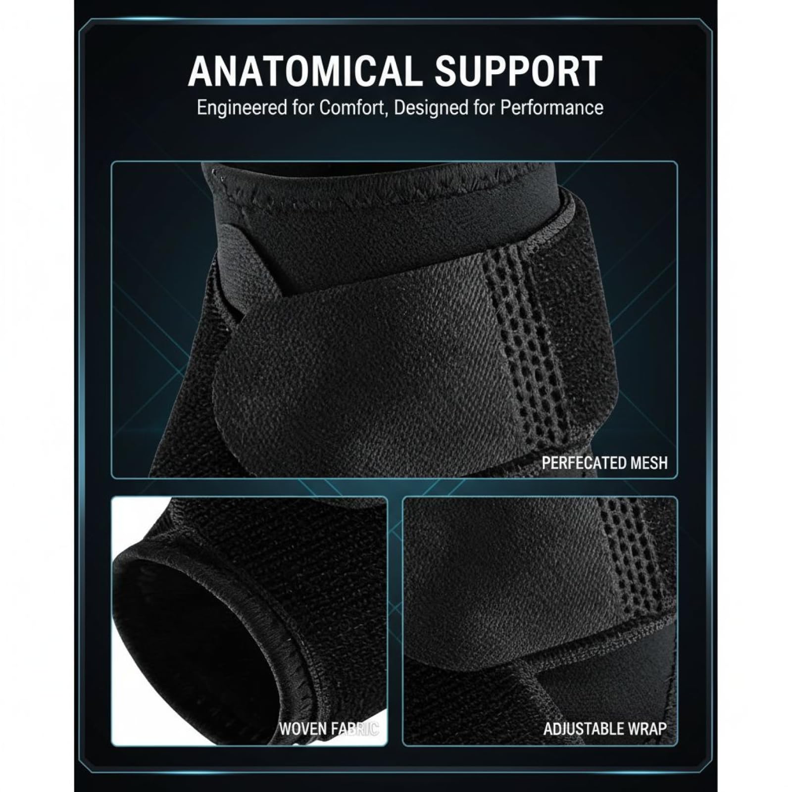 Genérico Tobillera Ajustable con Correas Ajustables, para Deporte y Caminar a Diario, Modelo CJDW1173