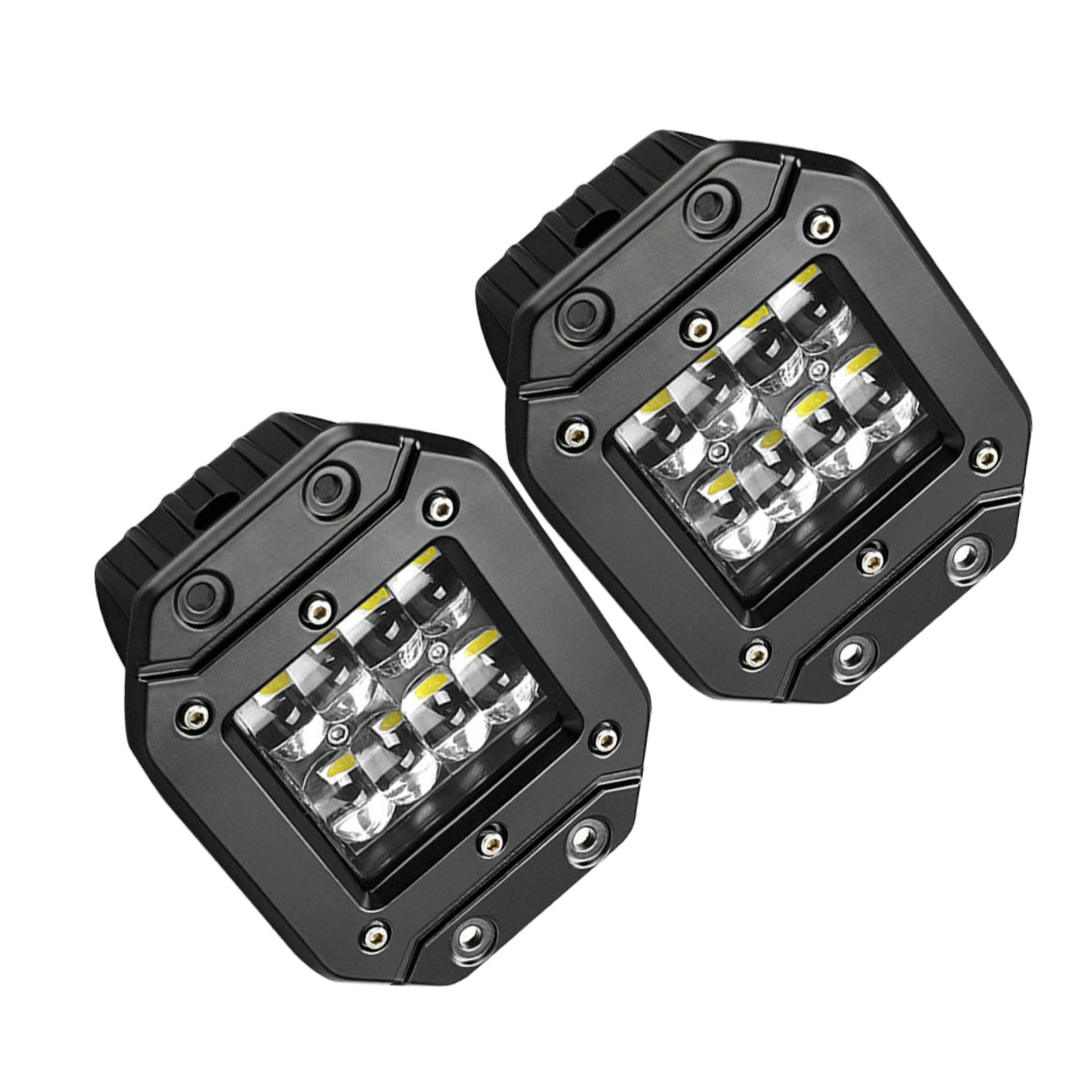 DOITOOL Faros LED 5 160w 2 Piezas Impermeables para Coche Suv Todoterreno, Luz de Trabajo Resistente Ip68, Iluminación Potente para Conducción y Uso Exterior