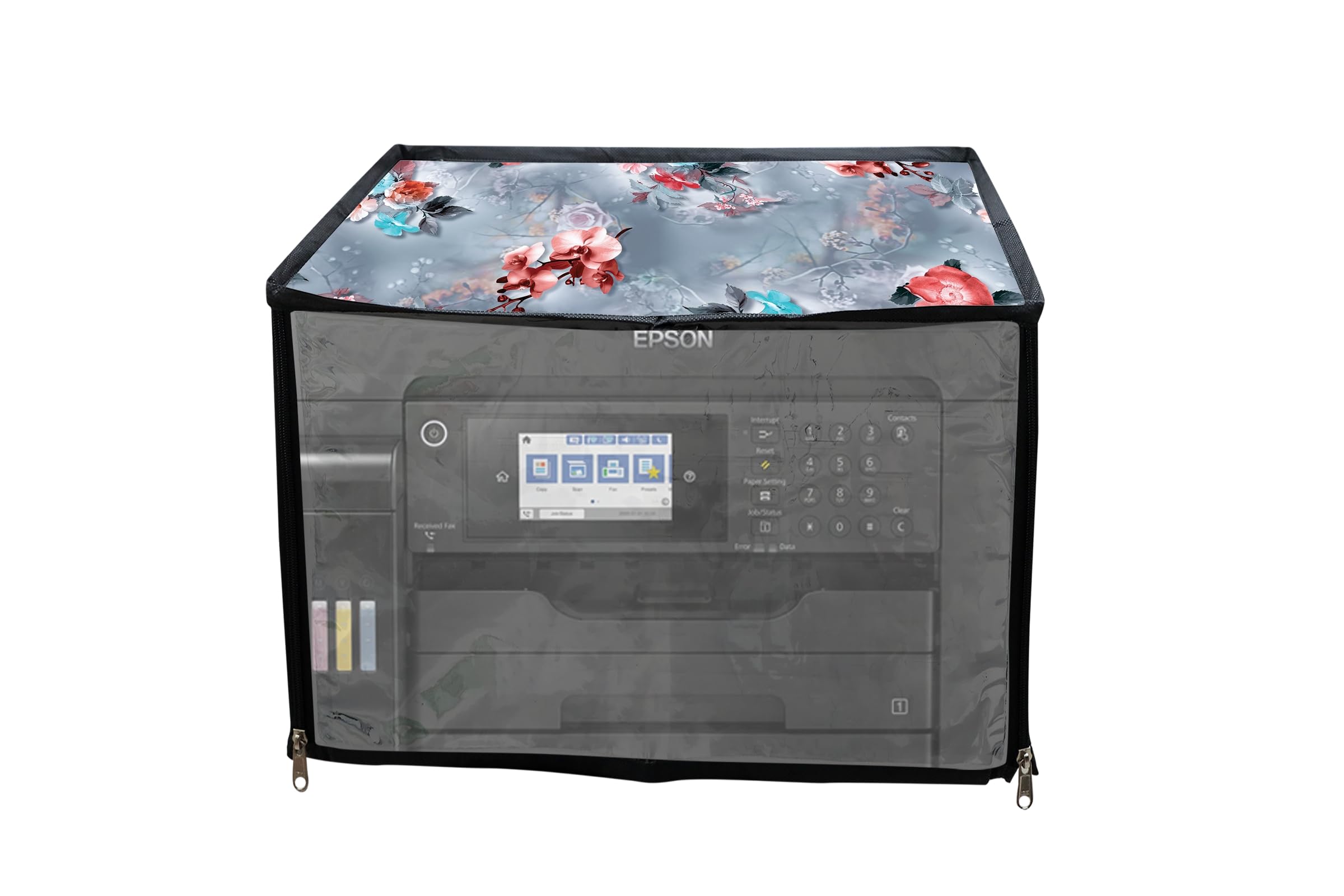 BEAUTIFUL PRINTED PRINTER COVER COMPATIBLE FOR EPSON ECO TANK L 15160 PRINTER (GREY COLOR)6-picture-35