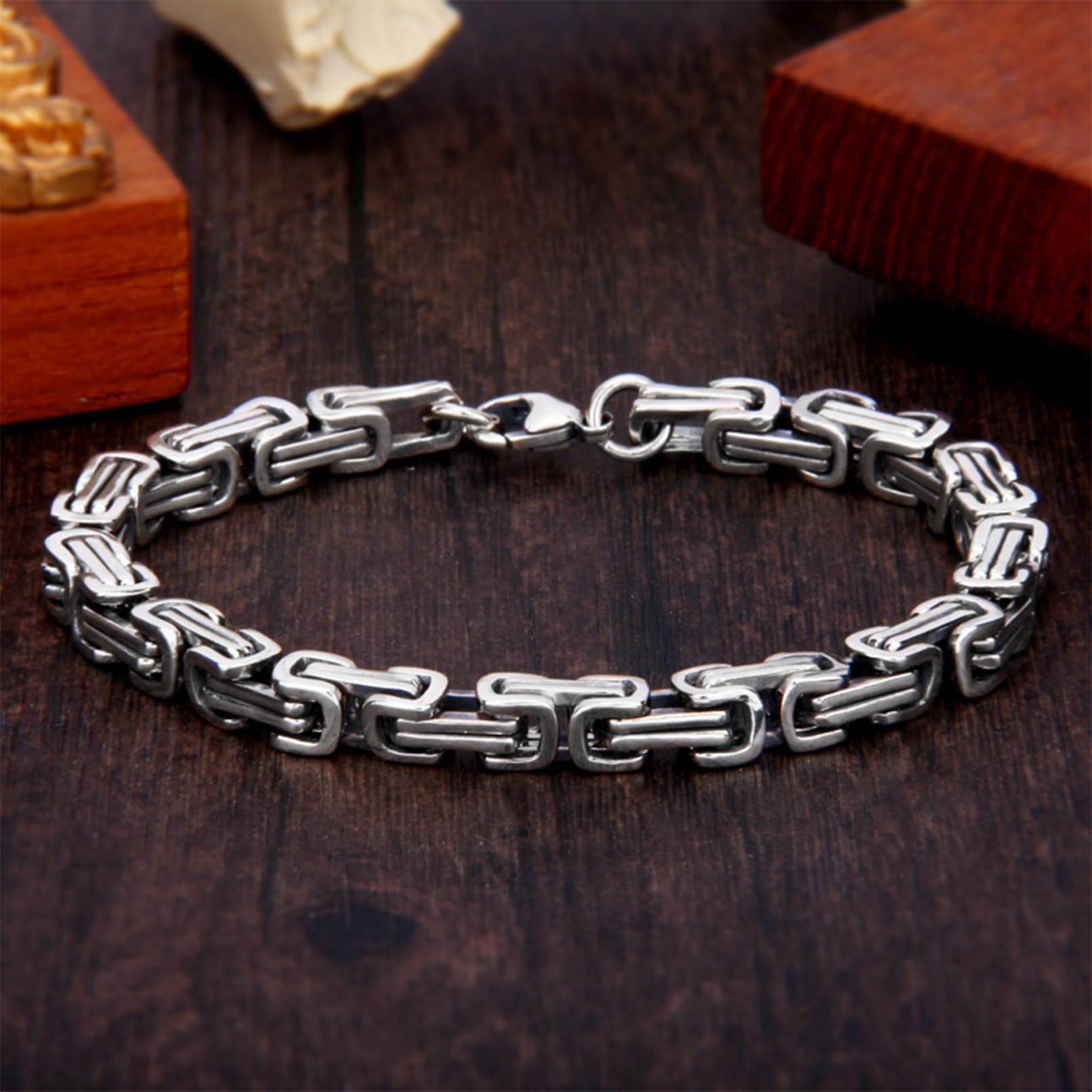 ZALTAS Hip Hop S925 Pulsera de plata esterlina para hombres Mujeres Tejidas de la cadena cubana Versión ancha Pulsera de la industria pesada 18 cm-22 cm Joyas de moda de co Silver- 22cm