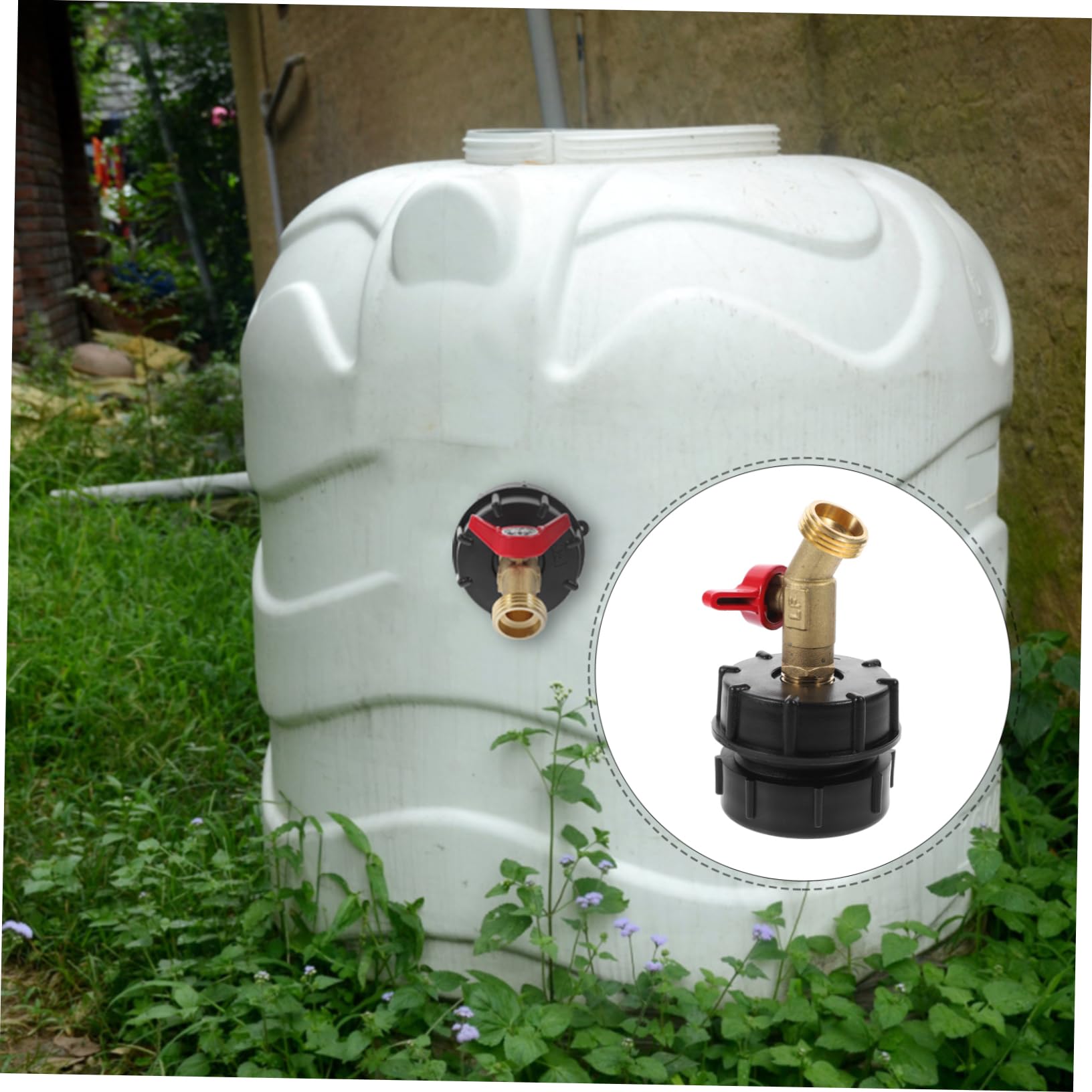 Yardwe 4pièces Adaptateur IBC avec Robinet Laiton pour Cuve De Raccordement Facile Tuyau De Jardin Accessoire Pratique pour Réservoir IBC