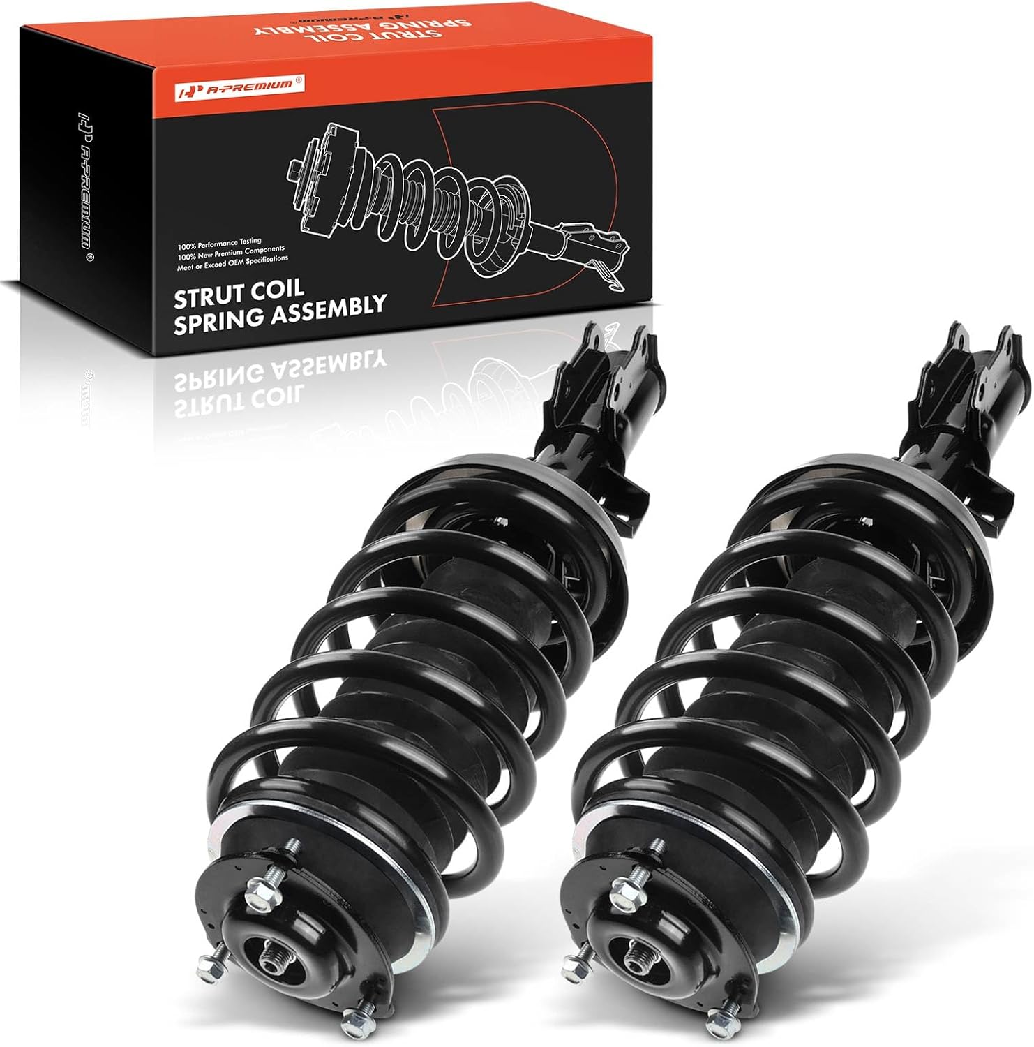 A-Premium Front Struts Compatible with Saab 9-5 2002-2009, w/Sport Susp - 2x Replacement Suspension Complete Strut Assembly Shock with Coil Spring