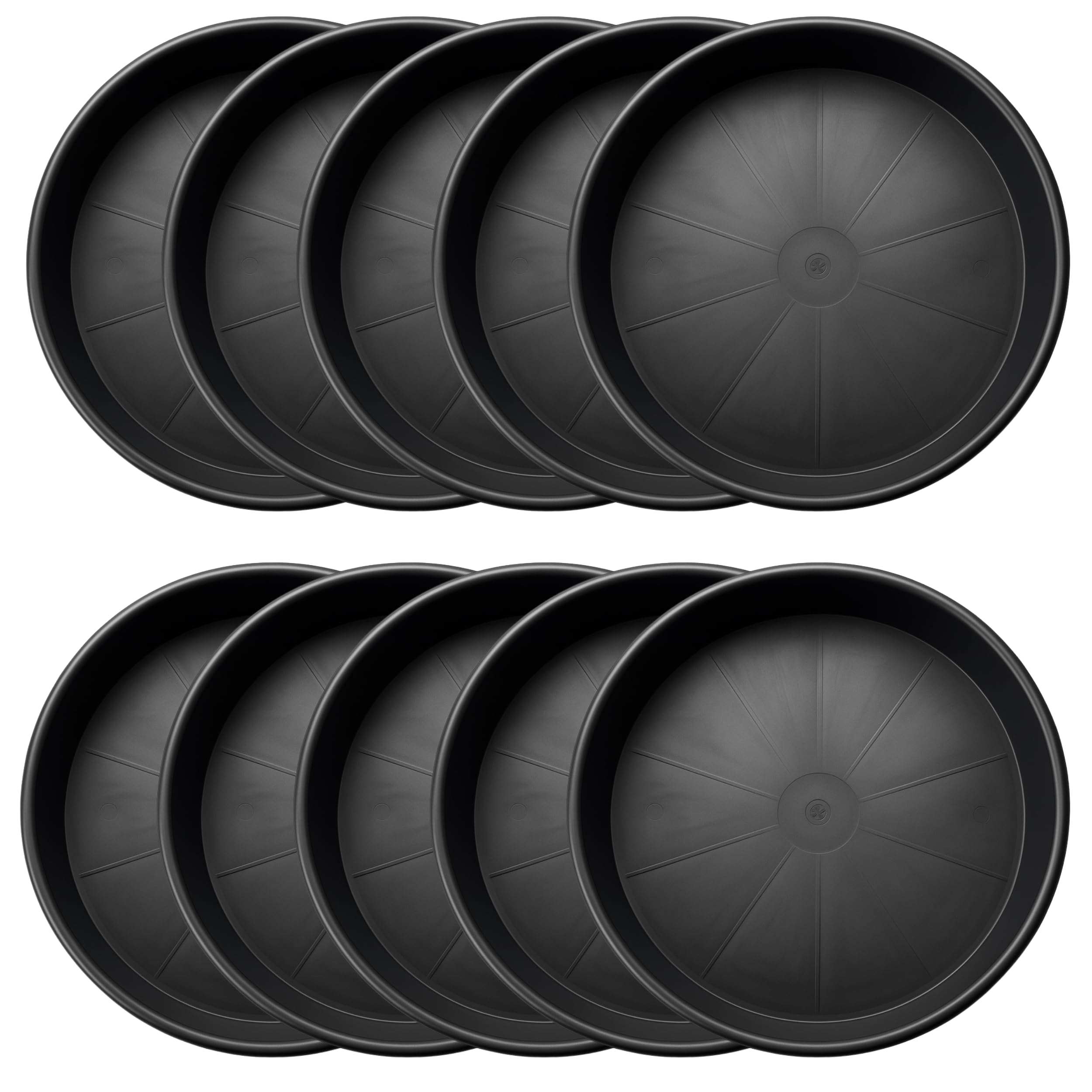 FUTURE GARDENING Plant Pot Saucers 18cm 25cm 30cm 35cm 40cm 45cm 50cm – Black Round Drip Tray Base/Plant Tray for Pots – Multi Pack 1–100 (Ø 30cm, Pack of 10)