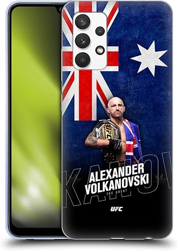 Head Case Designs Officially Licensed UFC Australia Flag Alexander Volkanovski Soft Gel Case Compatible with Samsung Galaxy A32 (2021)