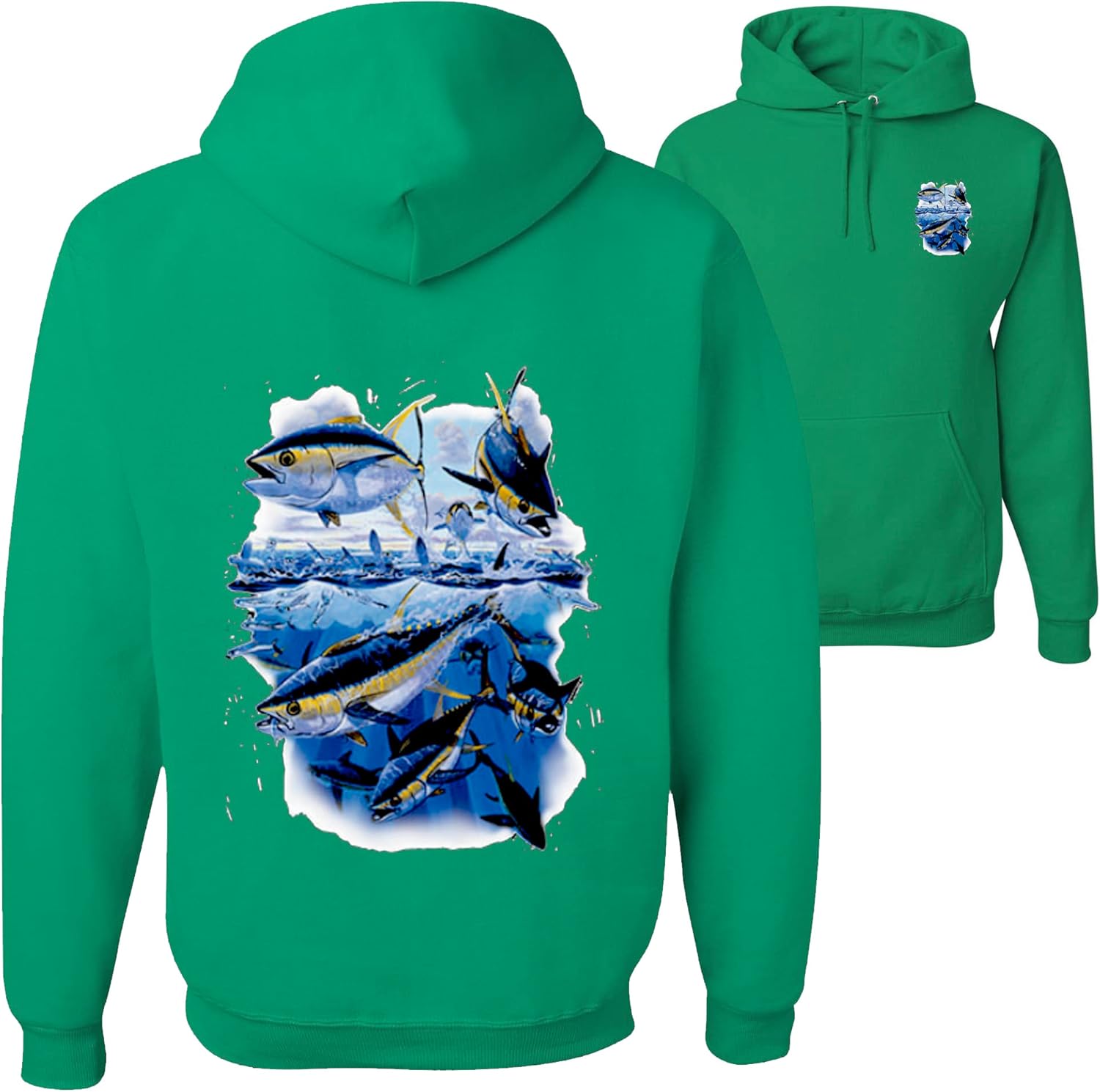 wild custom apparel Trout Largemouth Bass Fish Fishing Lovers FRONT AND BACK Mens Hoodies