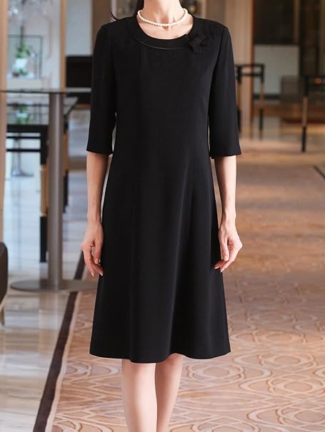 高級 東京ソワール SOIR BENIR ブラック フォーマル 喪服 ワンピース 東京ソワール 喪服 レディース ゆったり 50代 ブラック