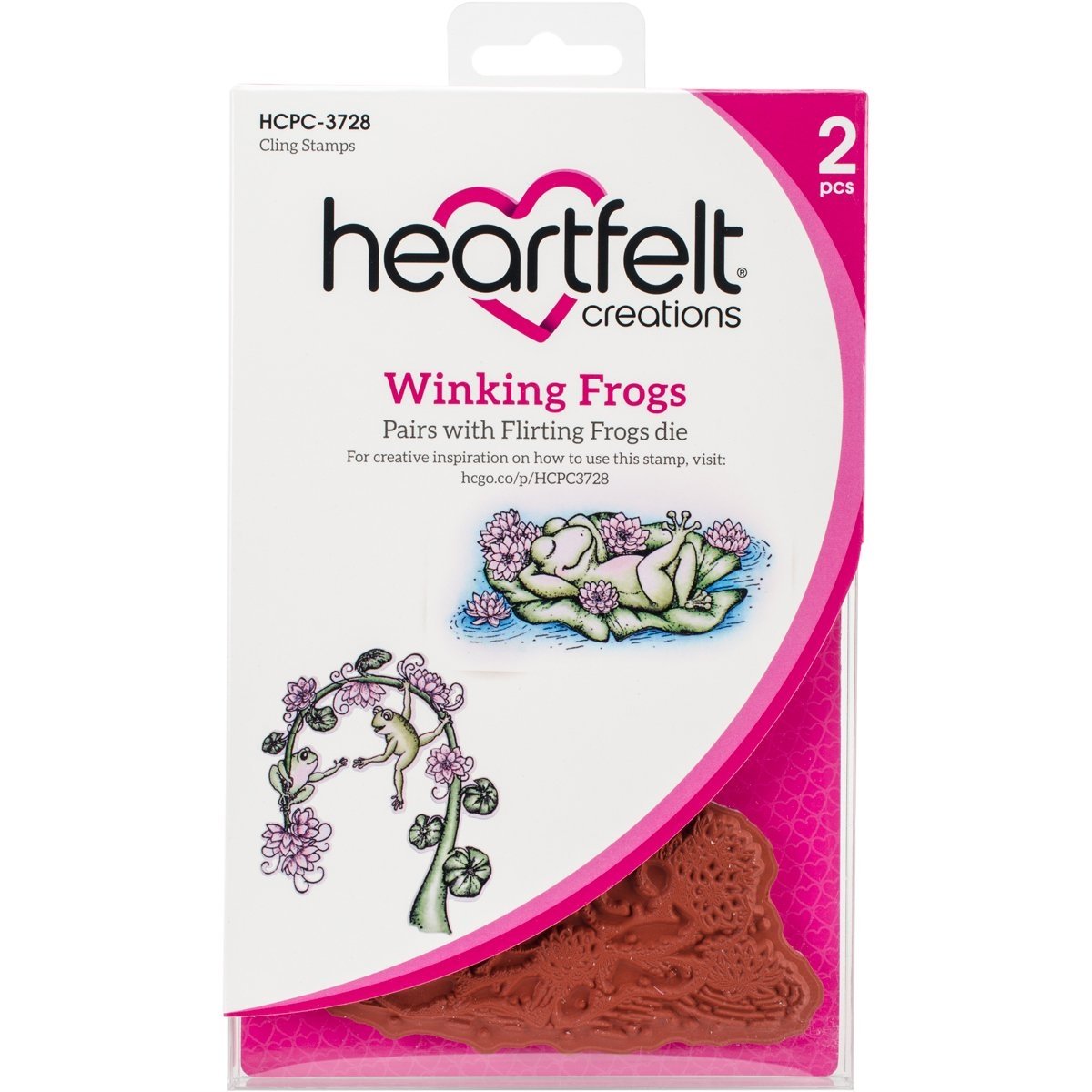 Heartfelt CreationsWinking Frogs Cling Rubber Stamp