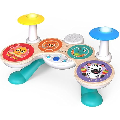 Baby Einstein Together in Tune Drums​ Safe Wireless Wooden Musical Toddler Toy, Magic Touch Collection, Age 12 Months+
