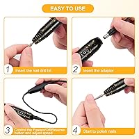Vista 25 de Juego de taladro de uñas portátil