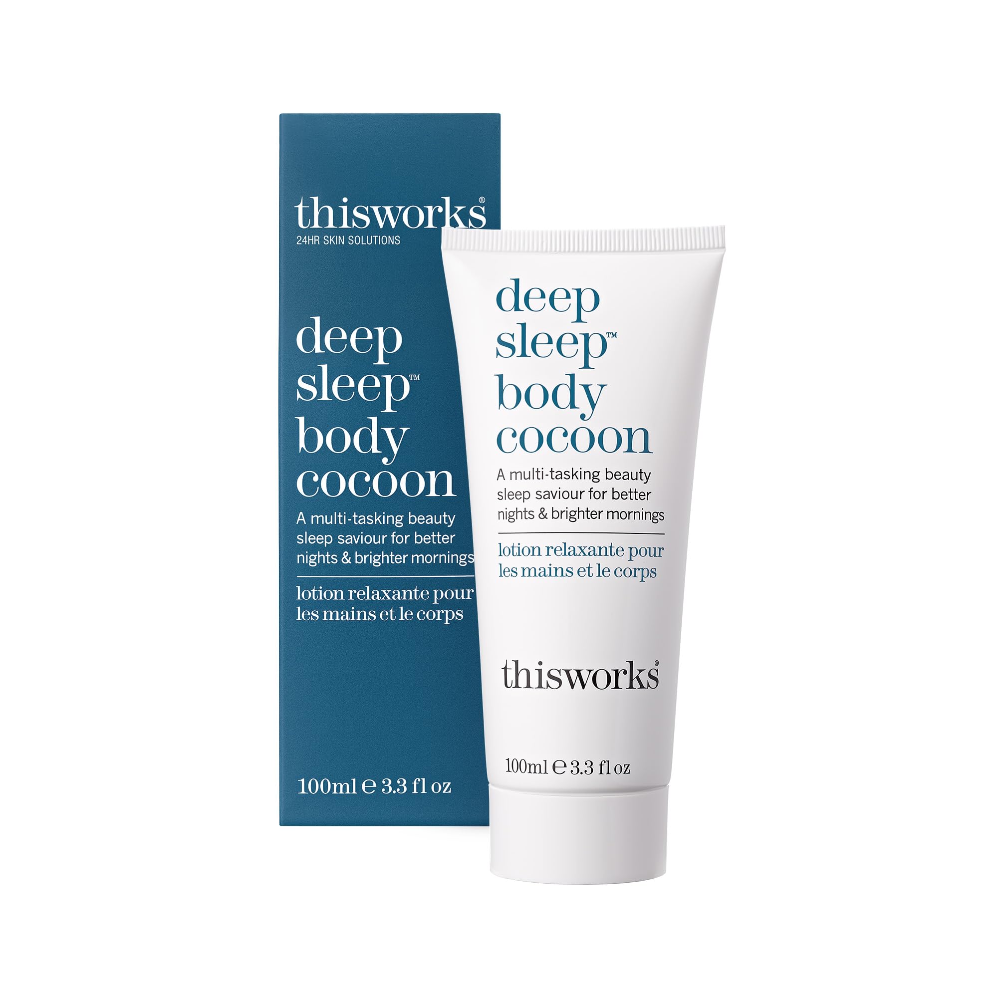 THISWORKS Deep Sleep Body Cocoon – Hydrating Body Lotion with Lavender, Chamomile & Vetivert – Soothing Nighttime Moisturizer for Dry Skin, Promotes Relaxation & Better Sleep – 100ml​
