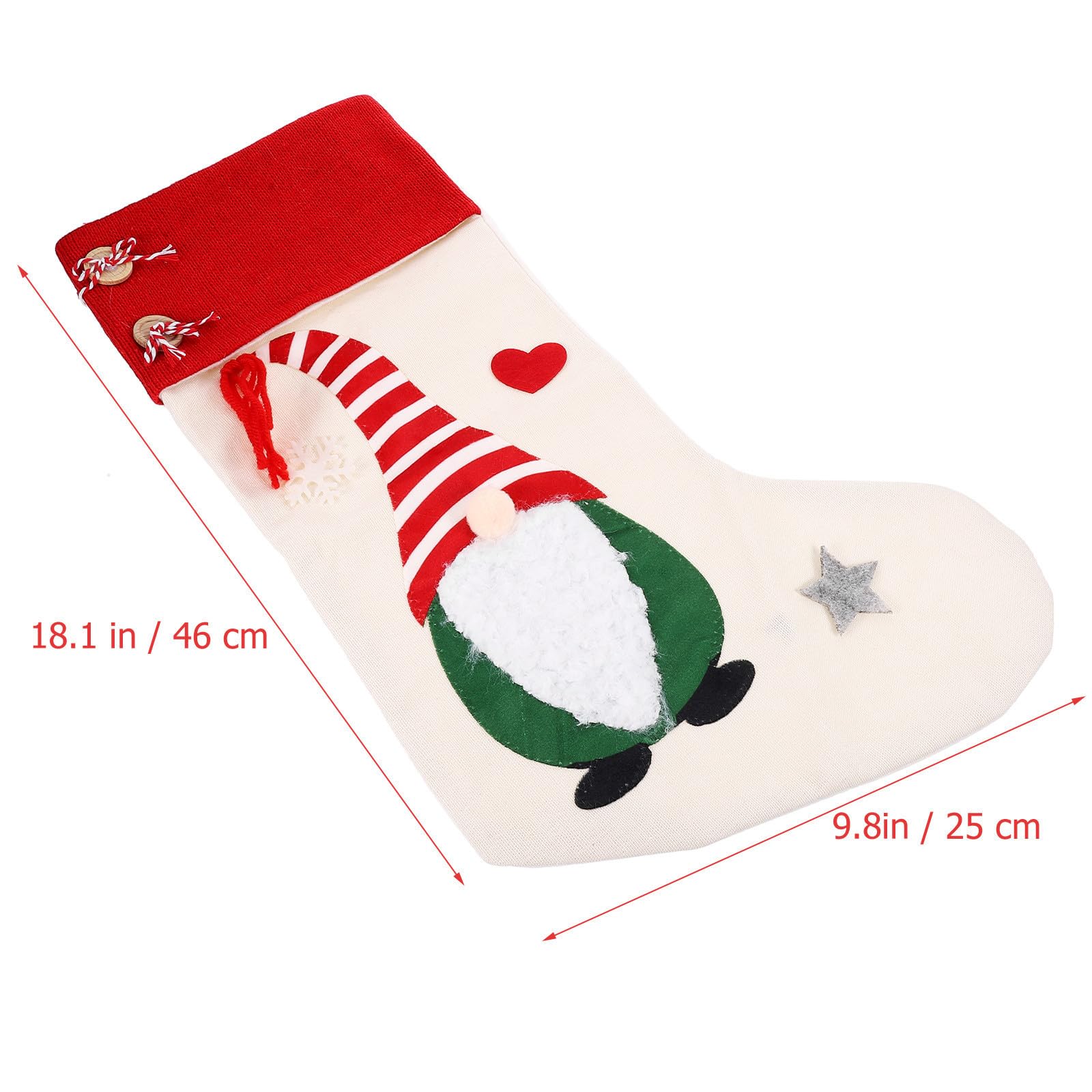 Didiseaon 5 Pezzi Calza Natalizia Decorativa Apertura Ampia per Natale e