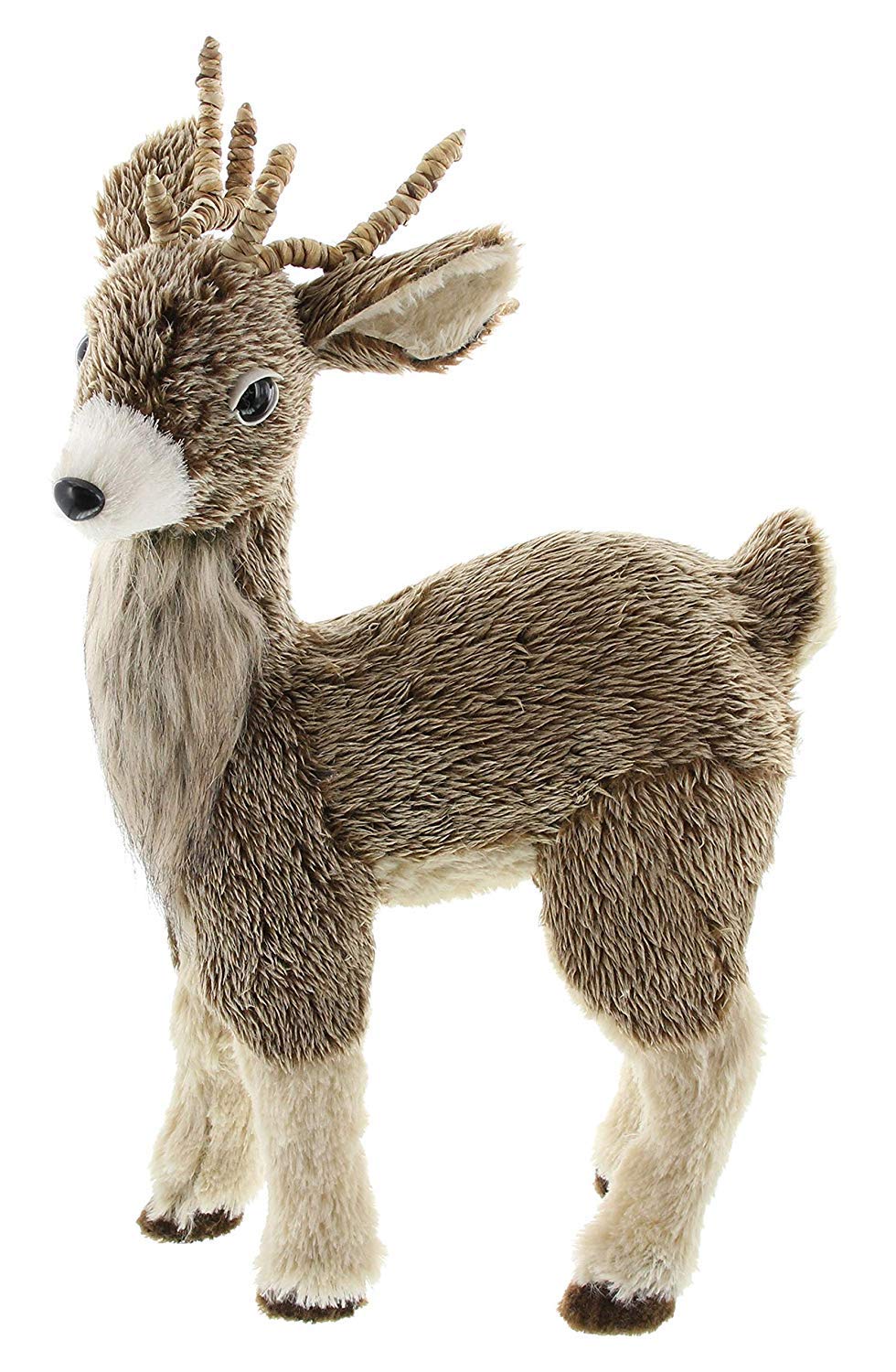 Dekoleidenschaft Figur Rentier mit Kunst-Fell, 49 cm hoch, Deko-Tier, Weihnachtsdeko stehend, große Dekofigur, Tierfigur