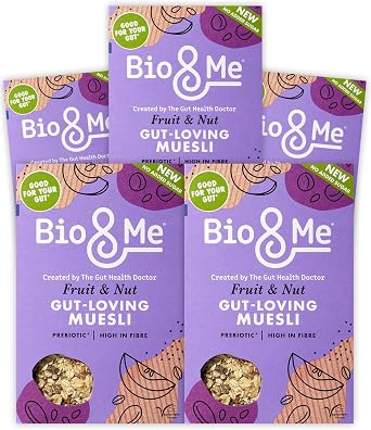 Bio&Me Fruit & Nut Gut-Loving Muesli 5-Pack 5 x 400g Total / Vegan, No Added Sugar, High Fibre, Breakfast