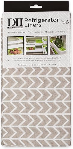 Miniatura 2 de DII Colección de revestimientos para neveras no adhesivos, cortados para ajustar, 12x24, piedra de espiga de piedra, 6 piezas