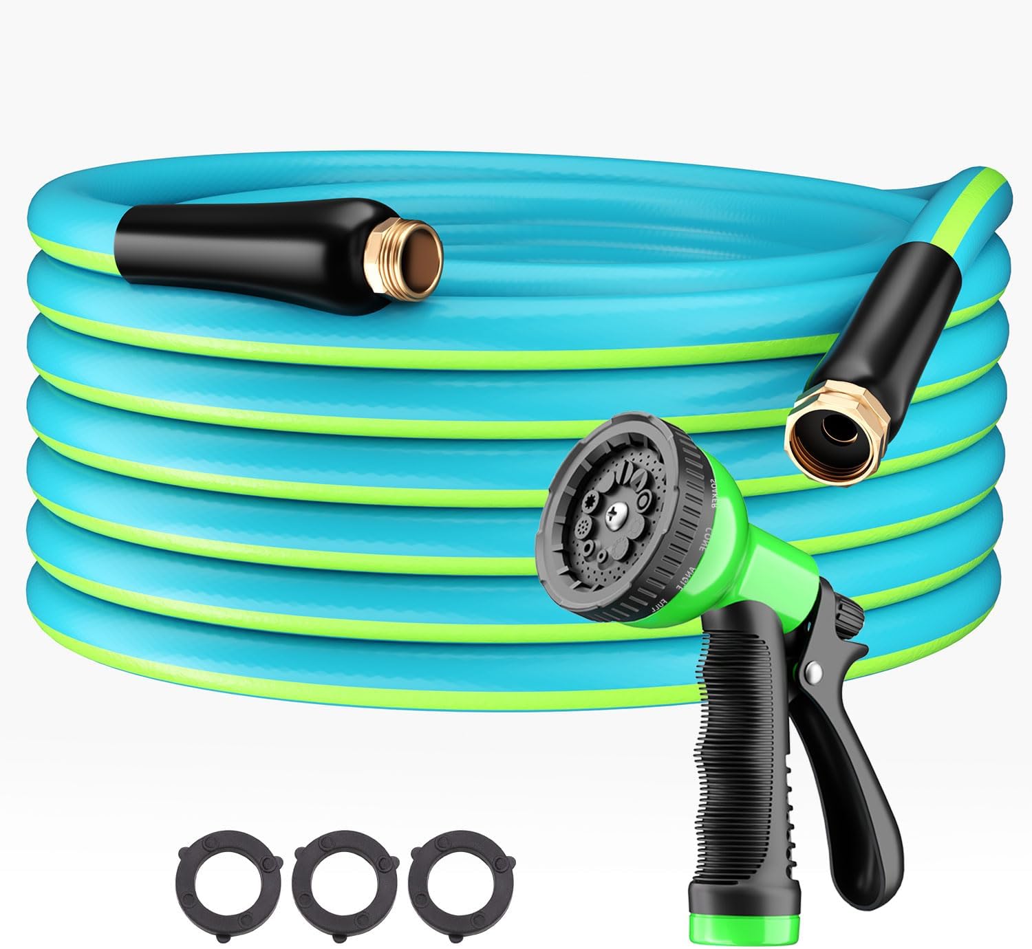 Besiter Garden Hose PVC Water Hose 25FT x 5/8" with 10