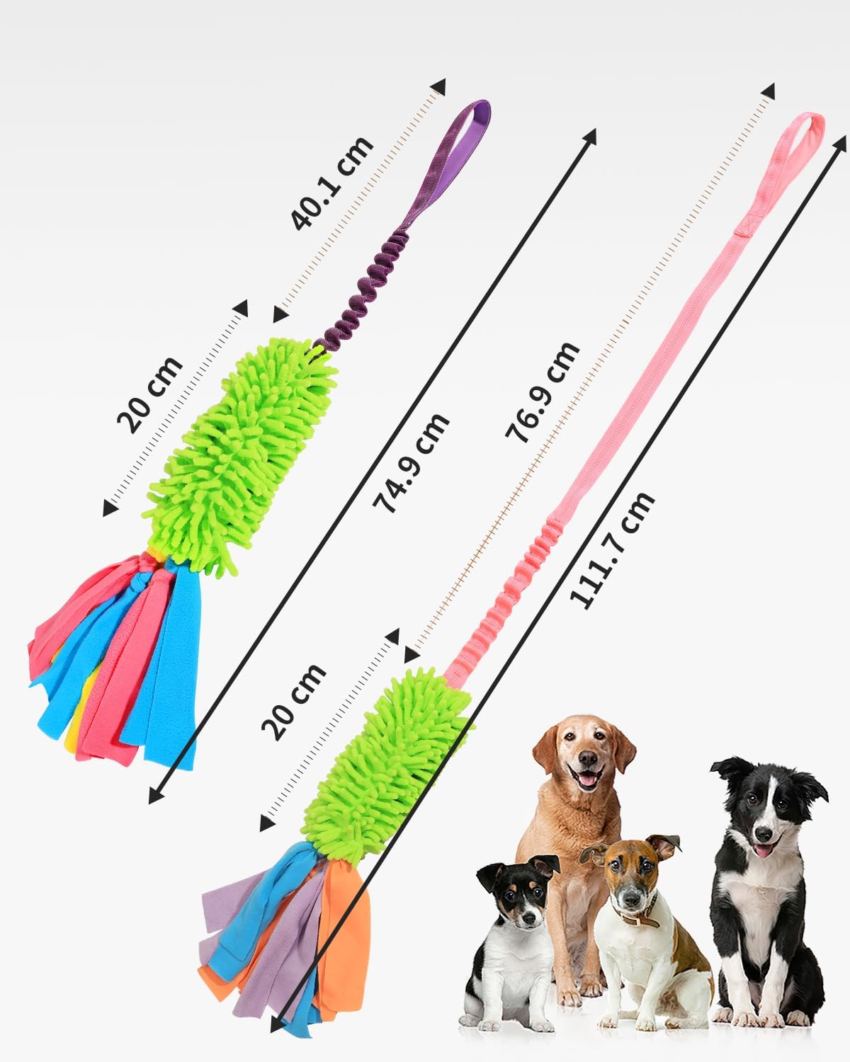 SCHITEC Dog Tug Toy, [2 Pack] Interactive Play...