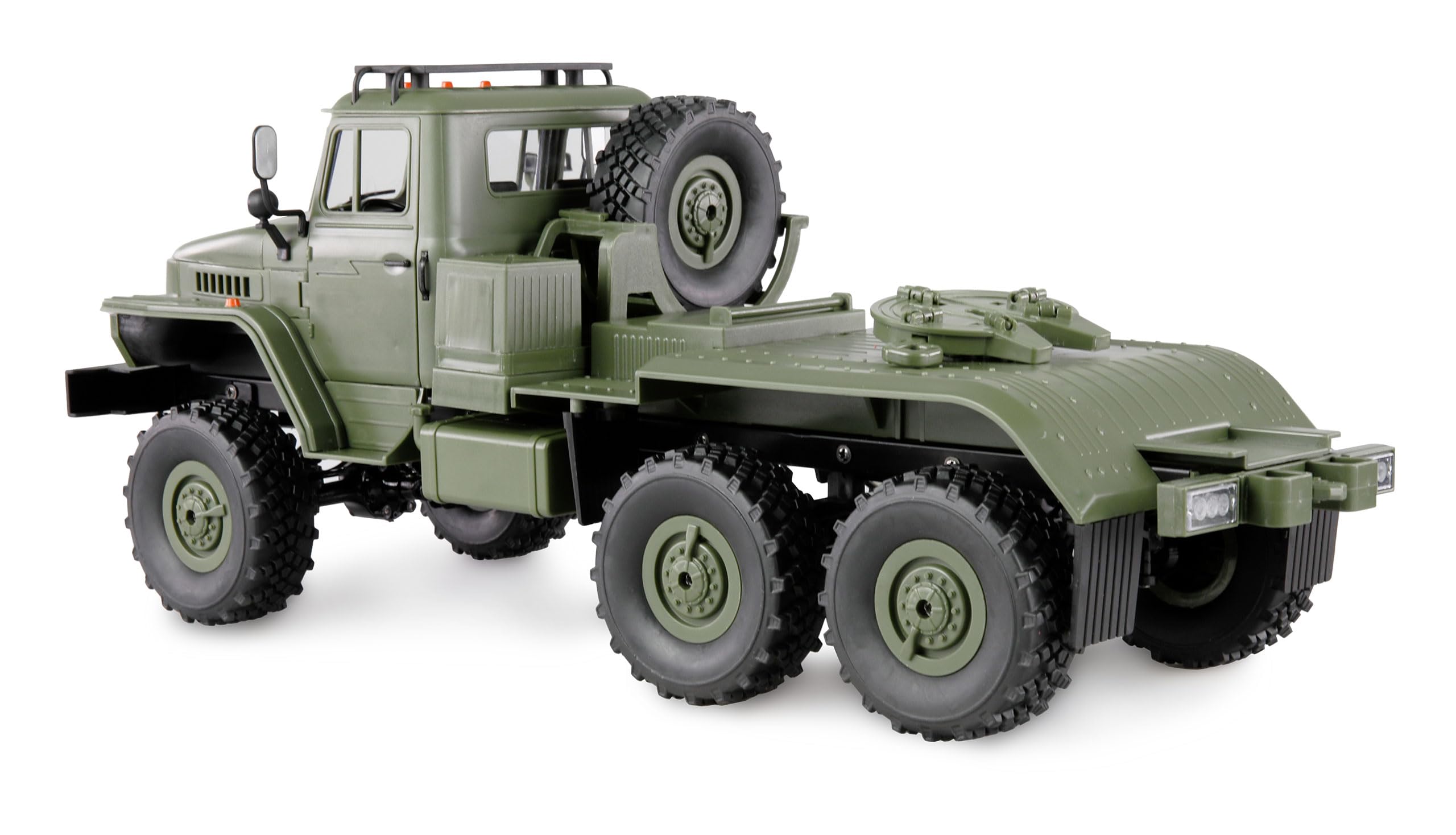 Amewi Ural B36 Militär LKW 6WD mit Tieflader RC ferngesteuert 1:16 RTR, grün