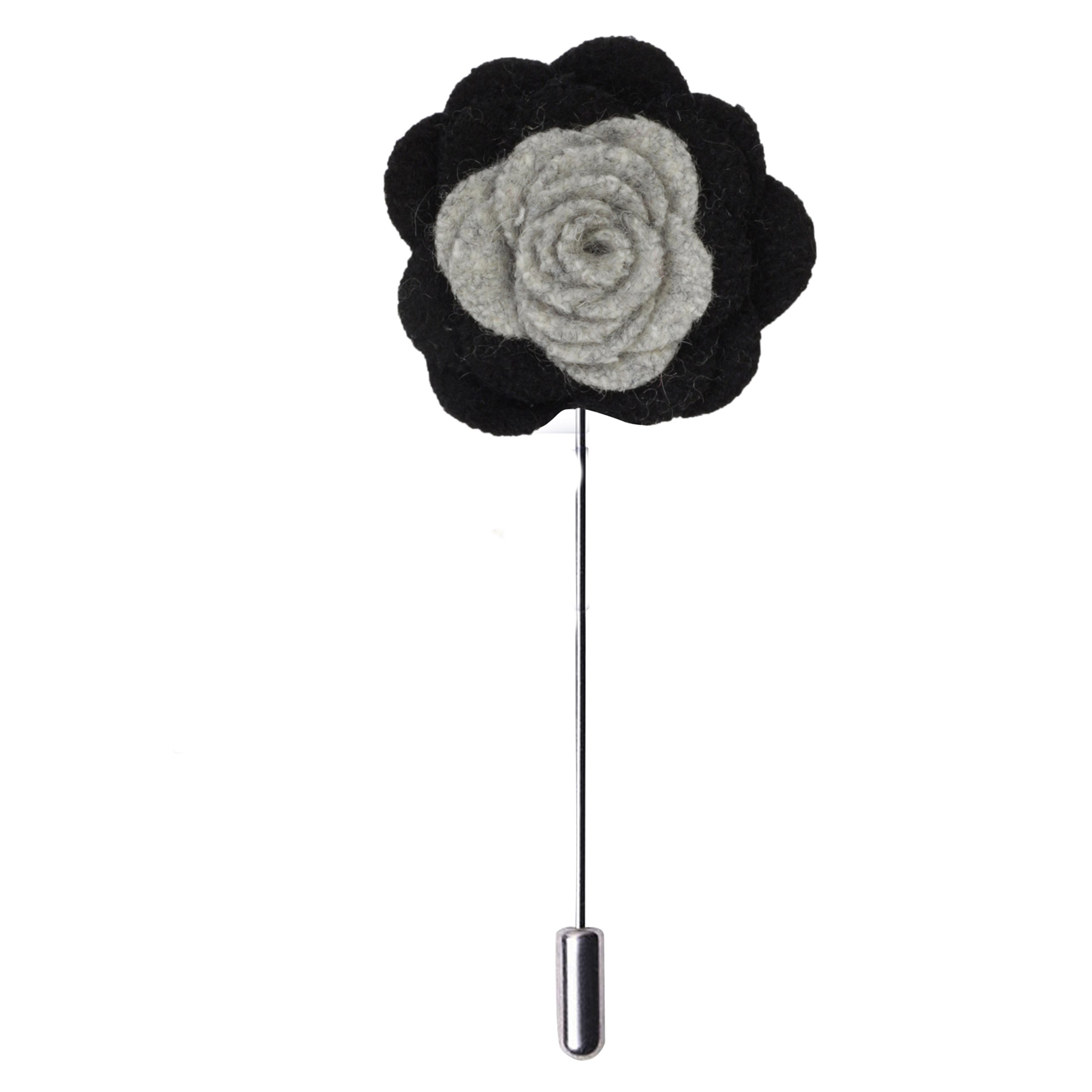 peluche Graceful Bloom Grey Brooch for Men-picture-30
