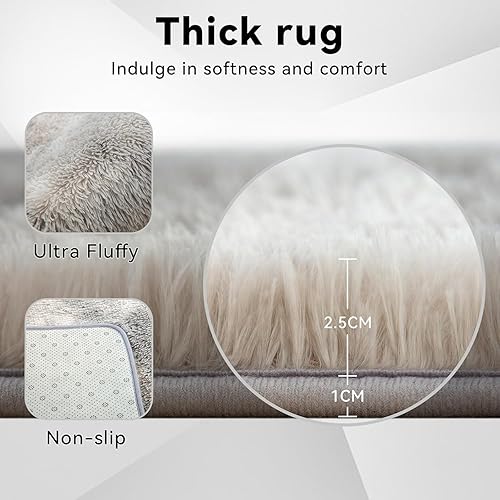 Miniatura 121 de Vafodo Alfombras de área para dormitorio esponjoso, alfombra de sala de estar, 9 x 12 pies, suave y esponjosa, alfombra de área rosa sólido