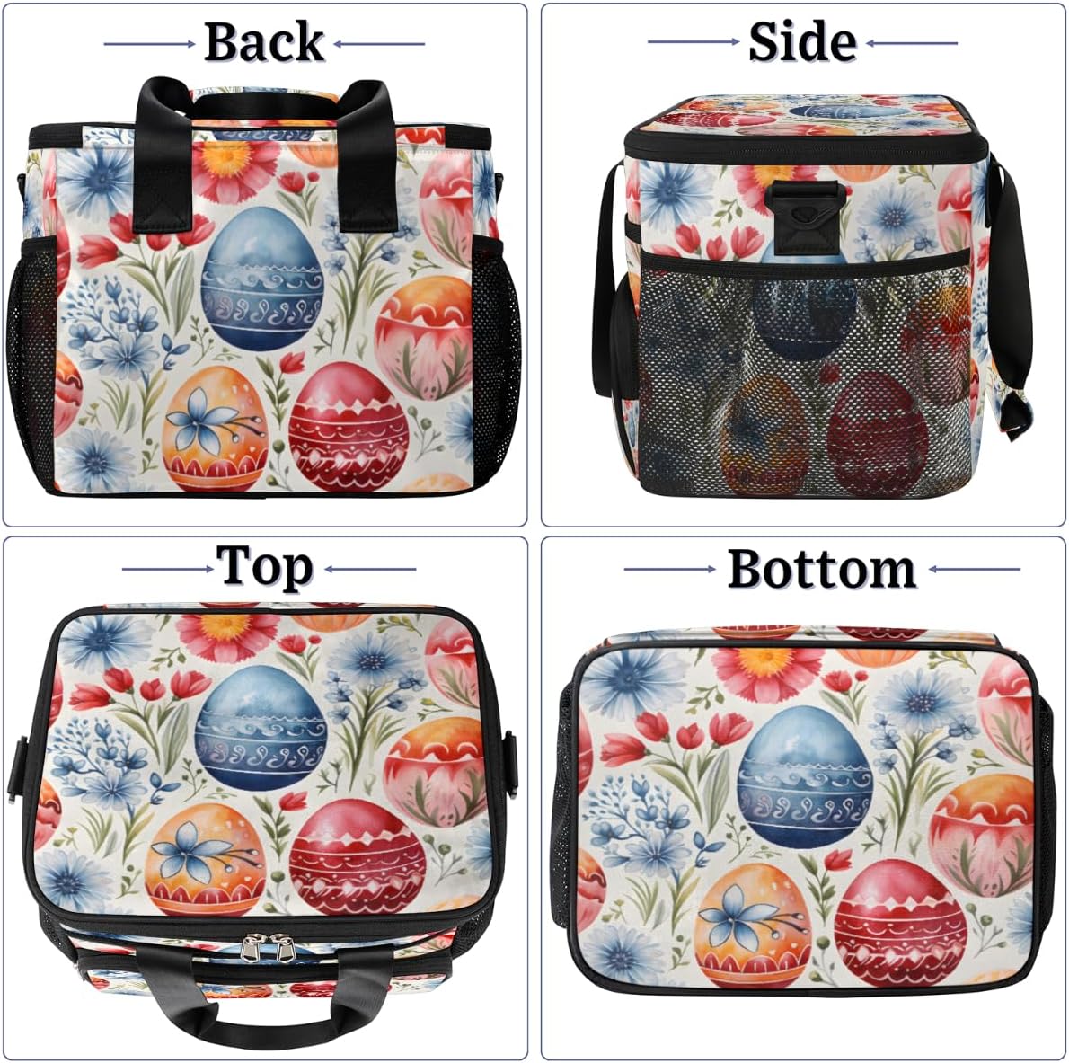 Insulated Picnic Backpack Lunch Box for Women Men Picnic Basket Tote Lunch Bag Picnic Bag Portable Lunch Bags for Picnic, Beach, Work, Trip,Office, Camp Eggs Easter Day