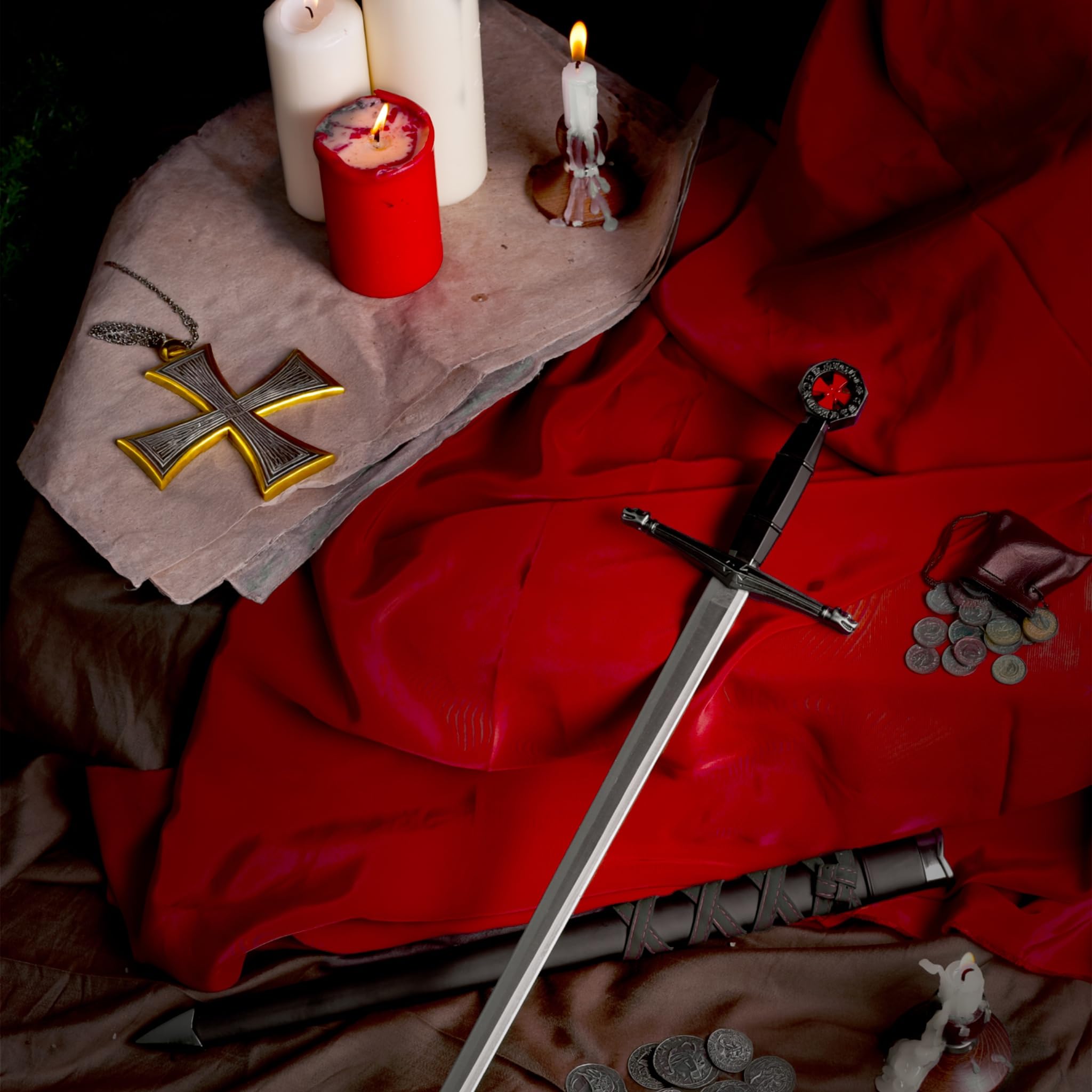 Una Meravigliosa Spada Vera Spada Templare Come Decorazione o Come Regalo