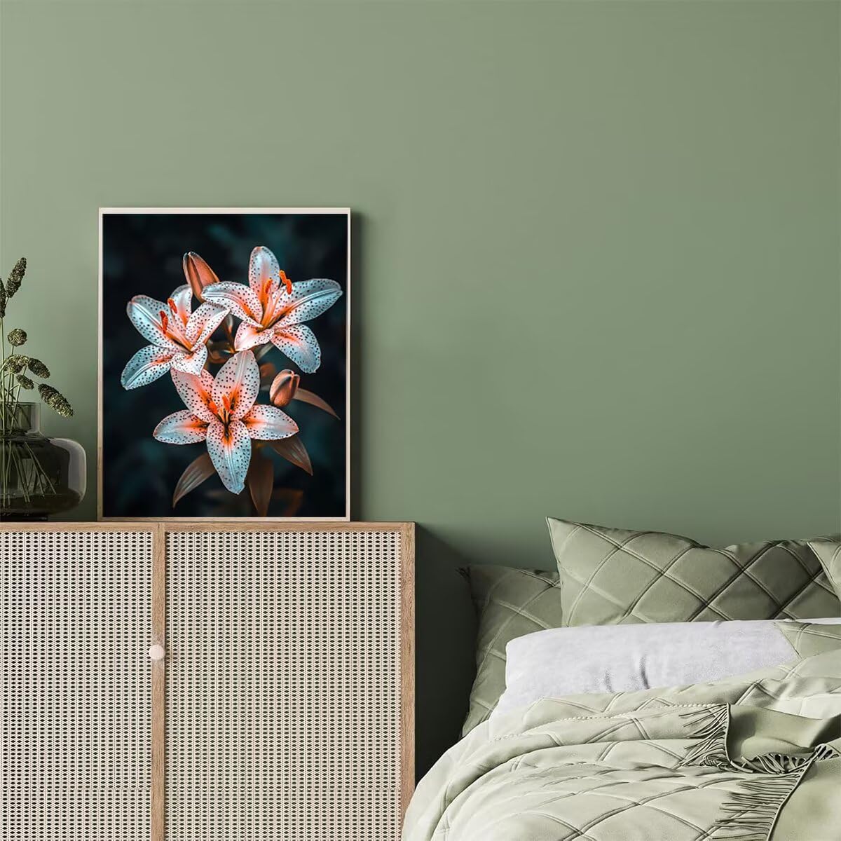 Dipingere con i Numeri Fiore, Paint by Numbers Adulti Pianta, Fai da te Creativi Adulti Quadri da Dipingere Numerati Kit per Decorazione Della Parete di Casa, Regalo 100x135 cm Senza Cornice 3J-0