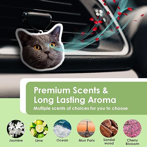 Miniatura 5 de Ambientadores personalizados con imagen - Ambientador de aire personalizado con foto de doble cara para automóvil, ambientadores con olor con imagen