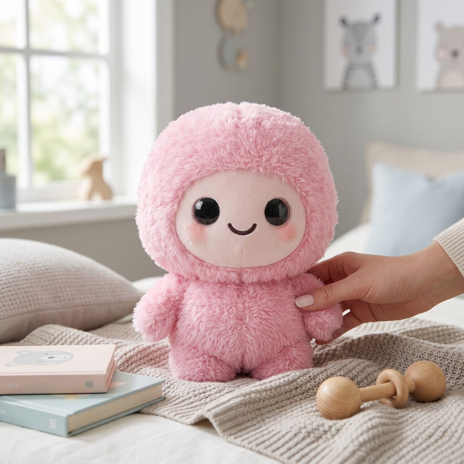 Peluche Educativo Interattivo Compagno di Animali di Peluche AI ​​per Bambini Dai 3 Anni in su 21x15 Cm (Rosa)