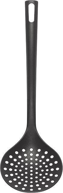 Chef Aid Flexible Nylon Skimmer, BPA Free Kitchen Utensil for use with Non-Stick Cookware in Black Colour (10E02402)