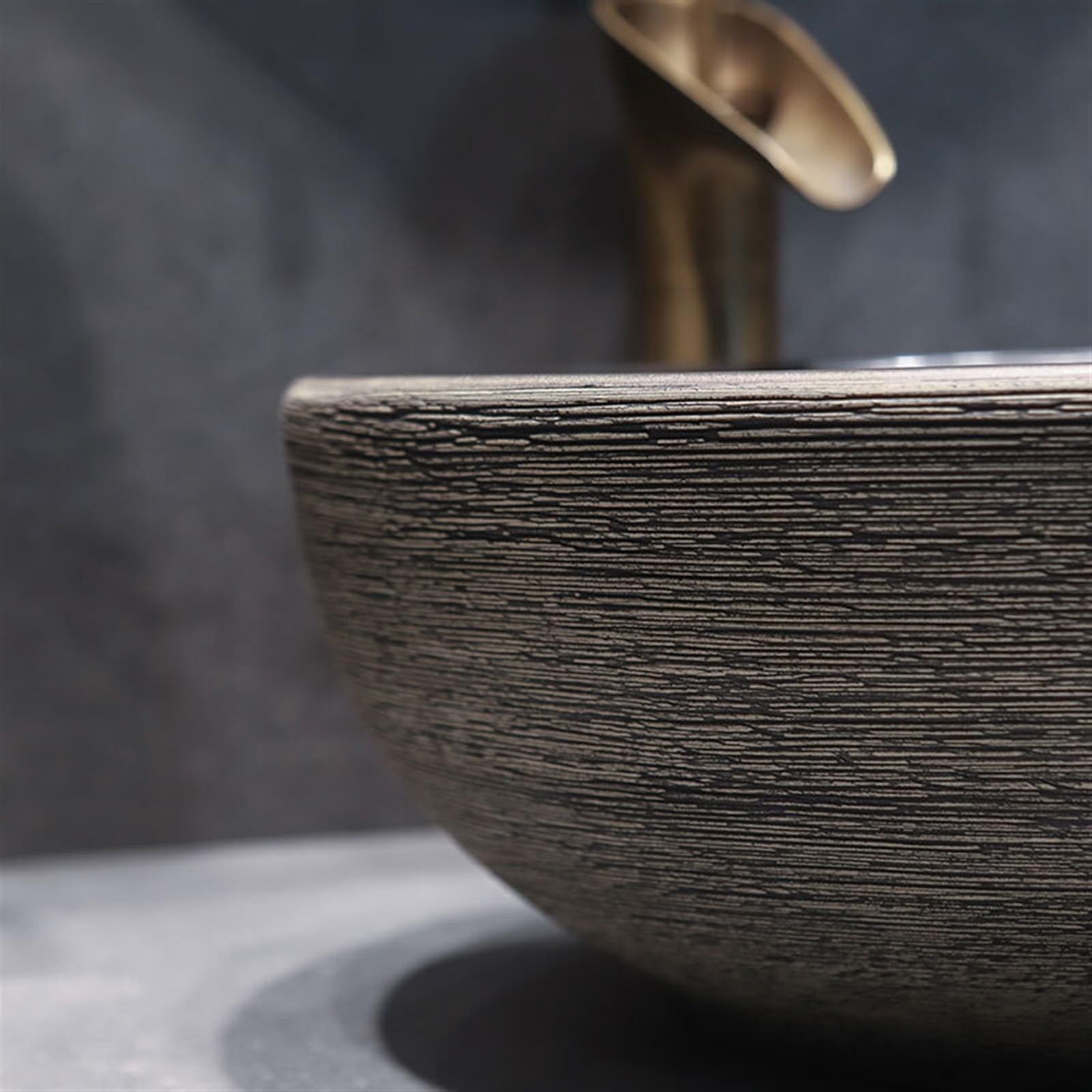 Umywalki łazienkowe Chińska umywalka antyczna Jingdezhen Umywalka ceramiczna Okrągła w stylu retro do mycia rąk