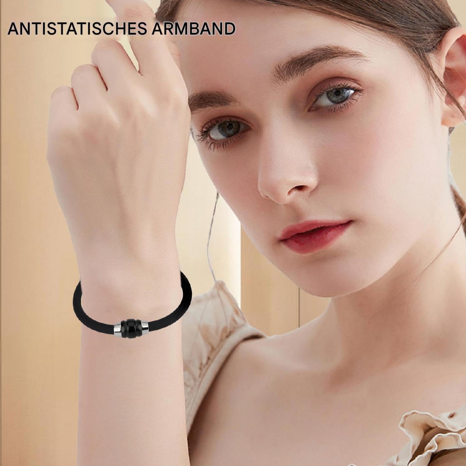 Bracciale antistatico – Braccialetto di rimozione elettrostatico, cinturino antistatico, cinturino per rimuovere elettricità statica, accessorio alla moda, cinturino sportivo in silicone impermeabile