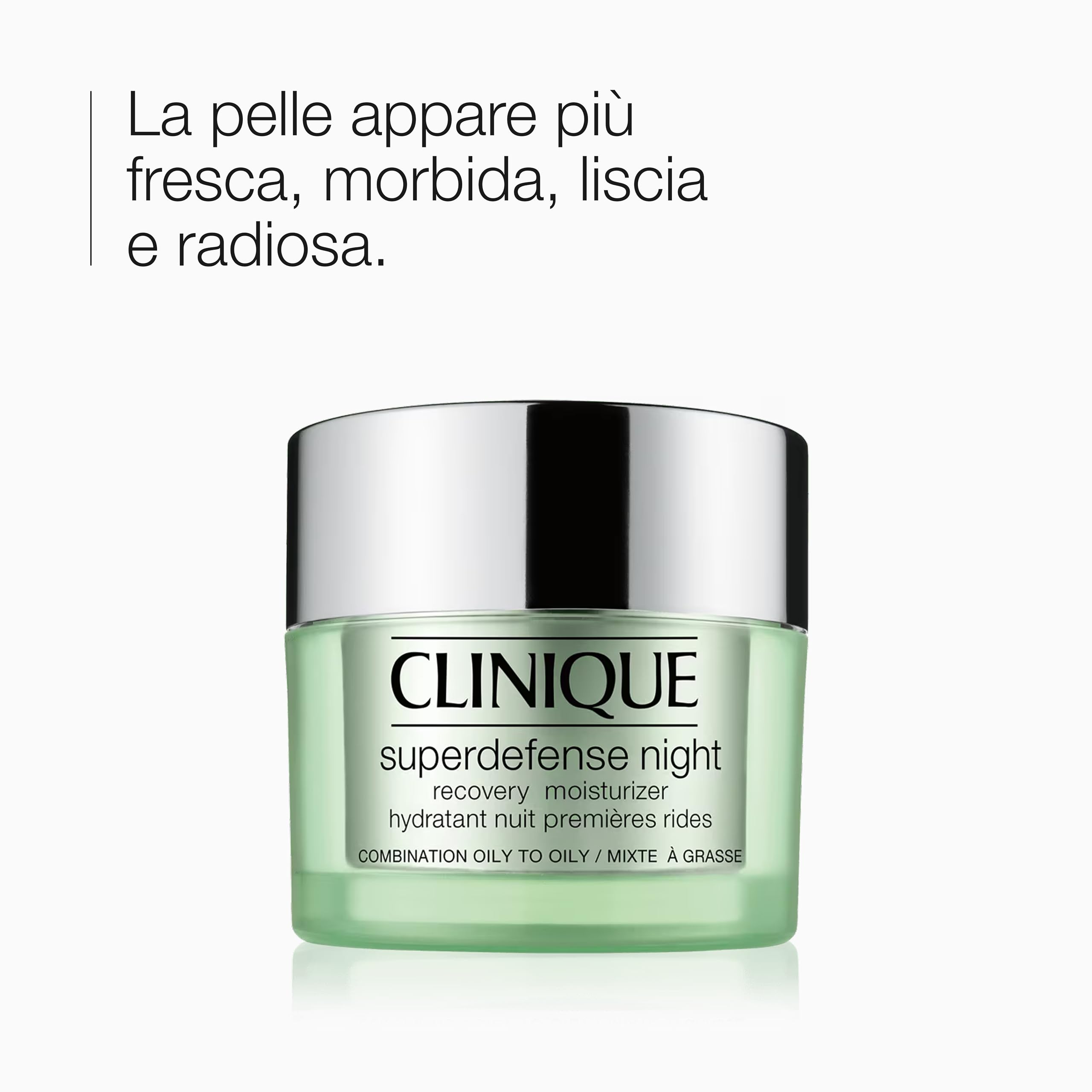 Clinique Superdefense Night Recovery Moisturizer | Idratante anti-età notte | Per pelli secche e miste