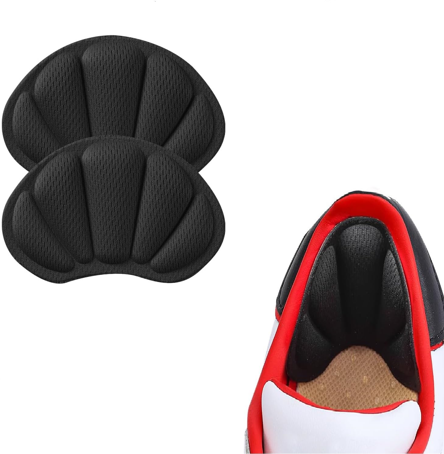 MEBISO Modern Back Shoe Bite Protector Heel Inserts - Cushion Pads for Women & Men - Heel Grips Liner Cushions for Loose Shoes & Big Boots - Improve Fit, Comfort, and Prevent Heel Slip & Blisters (Black, 1)-image-47
