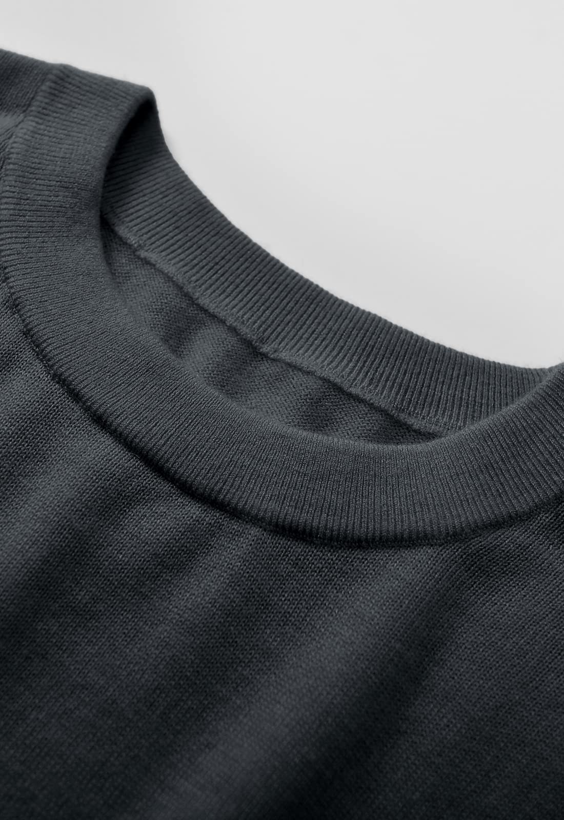 Maglione in lana merino girocollo da uomo maglione lavorato a maglia autunno