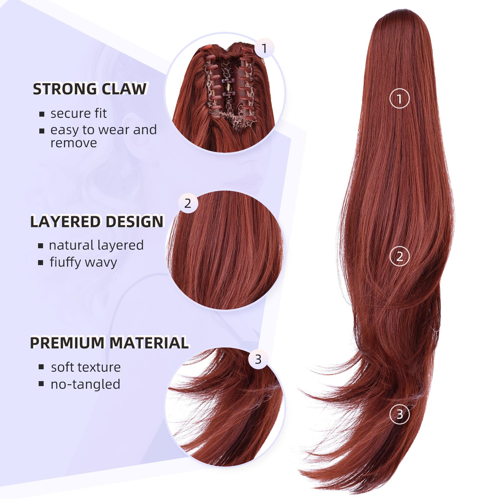 Amazon.com : ponytail extension,24