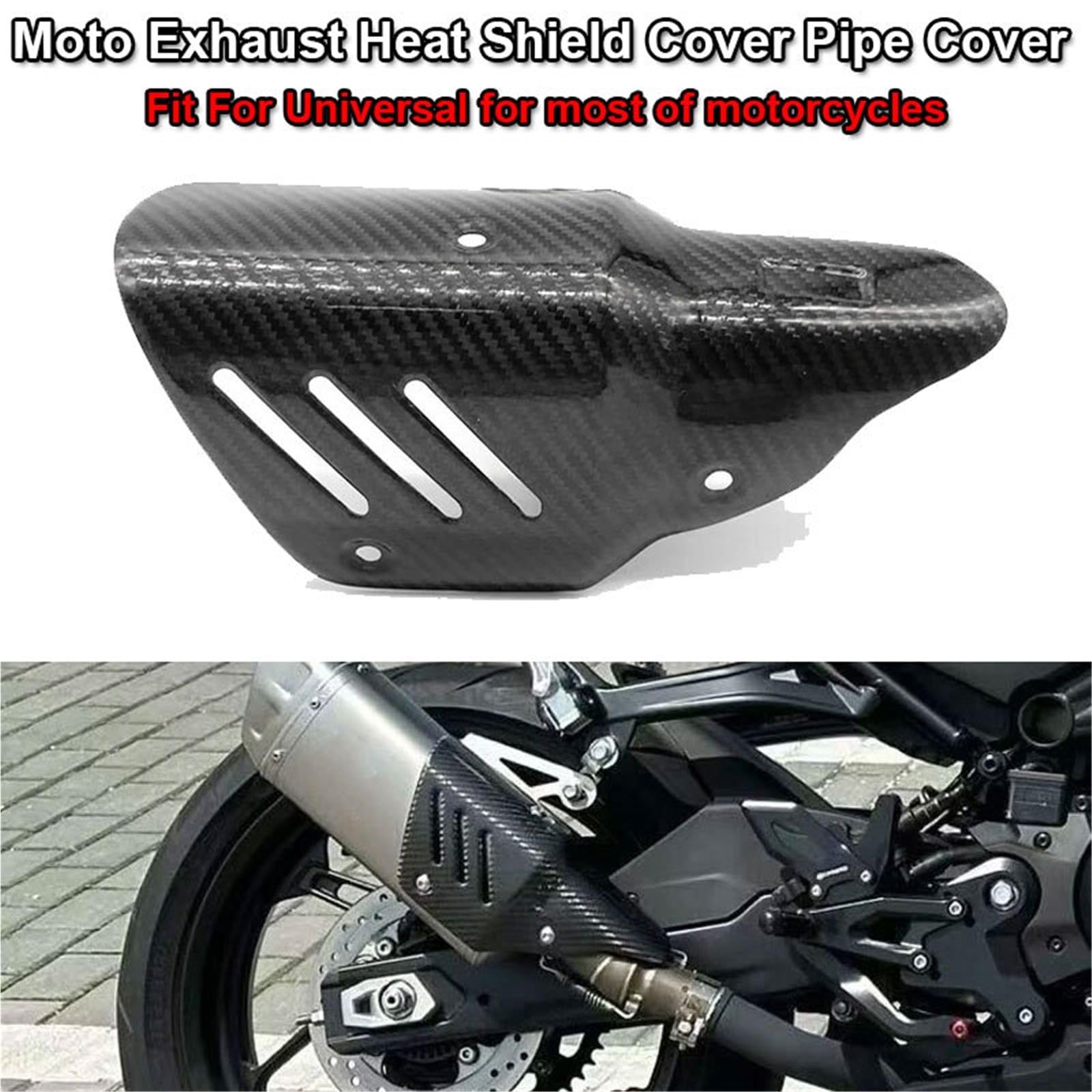 Cubierta Motor Motocicleta Cubierta Protectora de Calor de Escape Universal para Z800 y Z900, Cubierta de Tubo, Cubierta Protectora de Calor, Cubierta antiescaldaduras.