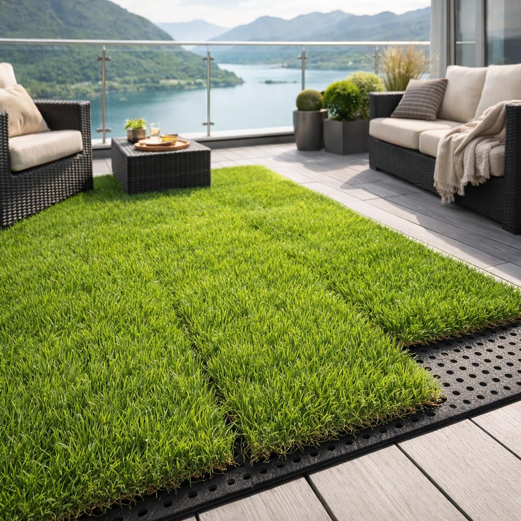 Prato Sintetico 1x5 m Erba Artificiale Drenante Diverse Altezze 15 20 25 30 35 40 mm Effetto Realistico Soffice per Giardino Balcone Terrazzo LEMAG SRL (30MM)