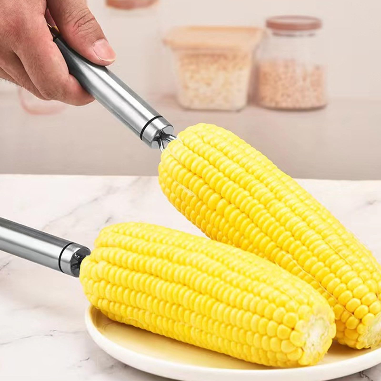 4 Pellkartoffelgabeln Edelstahl - 3-Zinken Maisgabel 18,3cm Für Grill & Camping