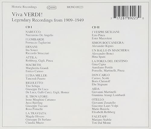 Miniatura 2 de Viva Verdi Legendary Recordings from 1909-1949