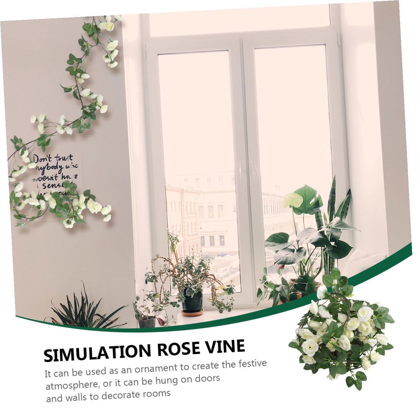 TOPBATHY 3stücke Künstliche Rosenranken Dekoration Für Hochzeiten Und Feste Realistische Simulationsblumen Für Garten Und Wohnraumgestaltung Teilig