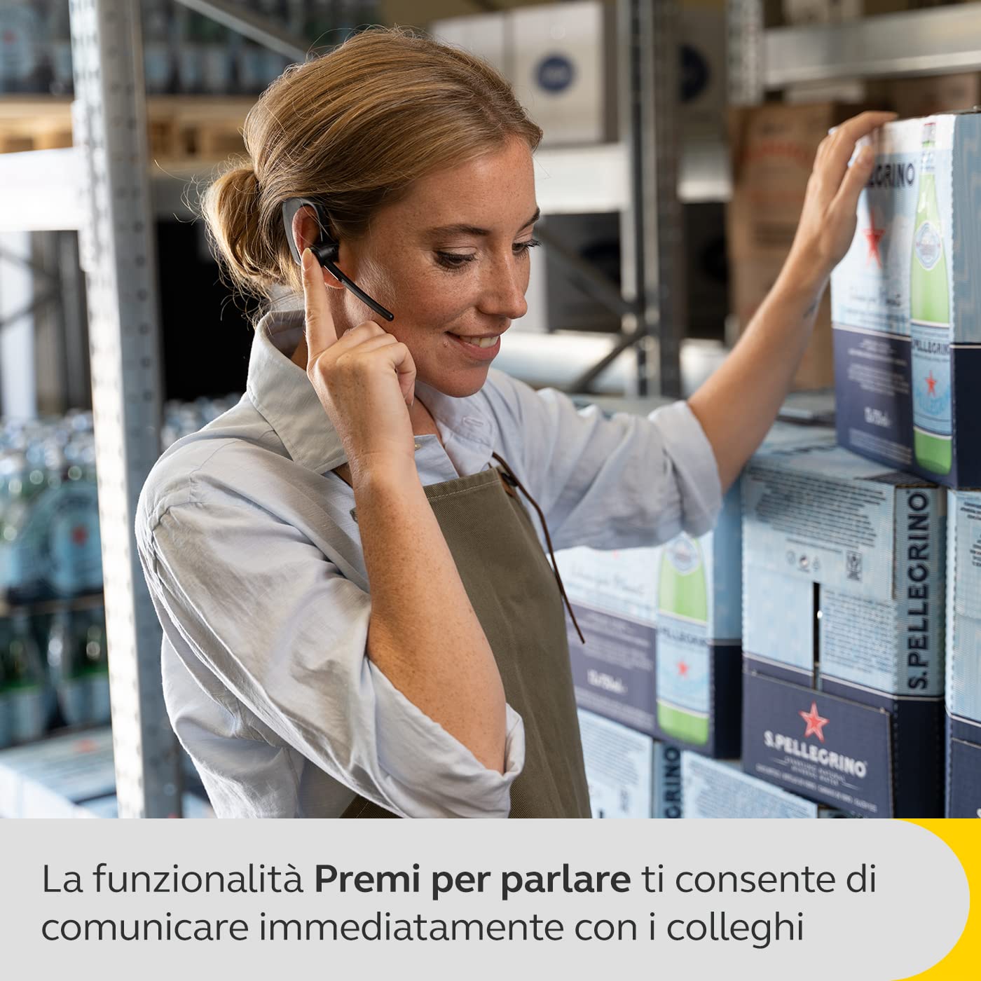 Jabra Perform 45 Mono Auricolare Bluetooth con gancio auricolare, microfono con cancellazione del rumore ultra avanzata, funzionalità Premi per parlare, modalità Face2Face e design sobrio Nero