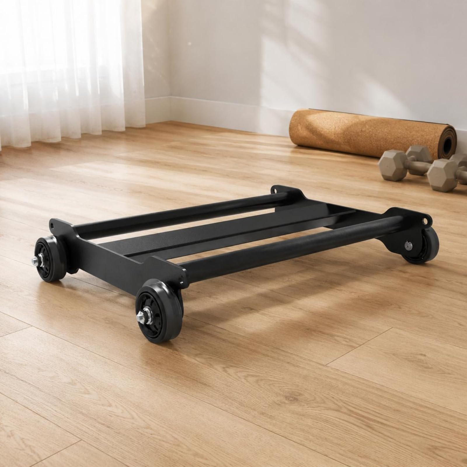 Ruota Addominali 4 Rulli Multifunzione Core Roller Facile da Montare Attrezzo Fitness per Professionisti, Casa