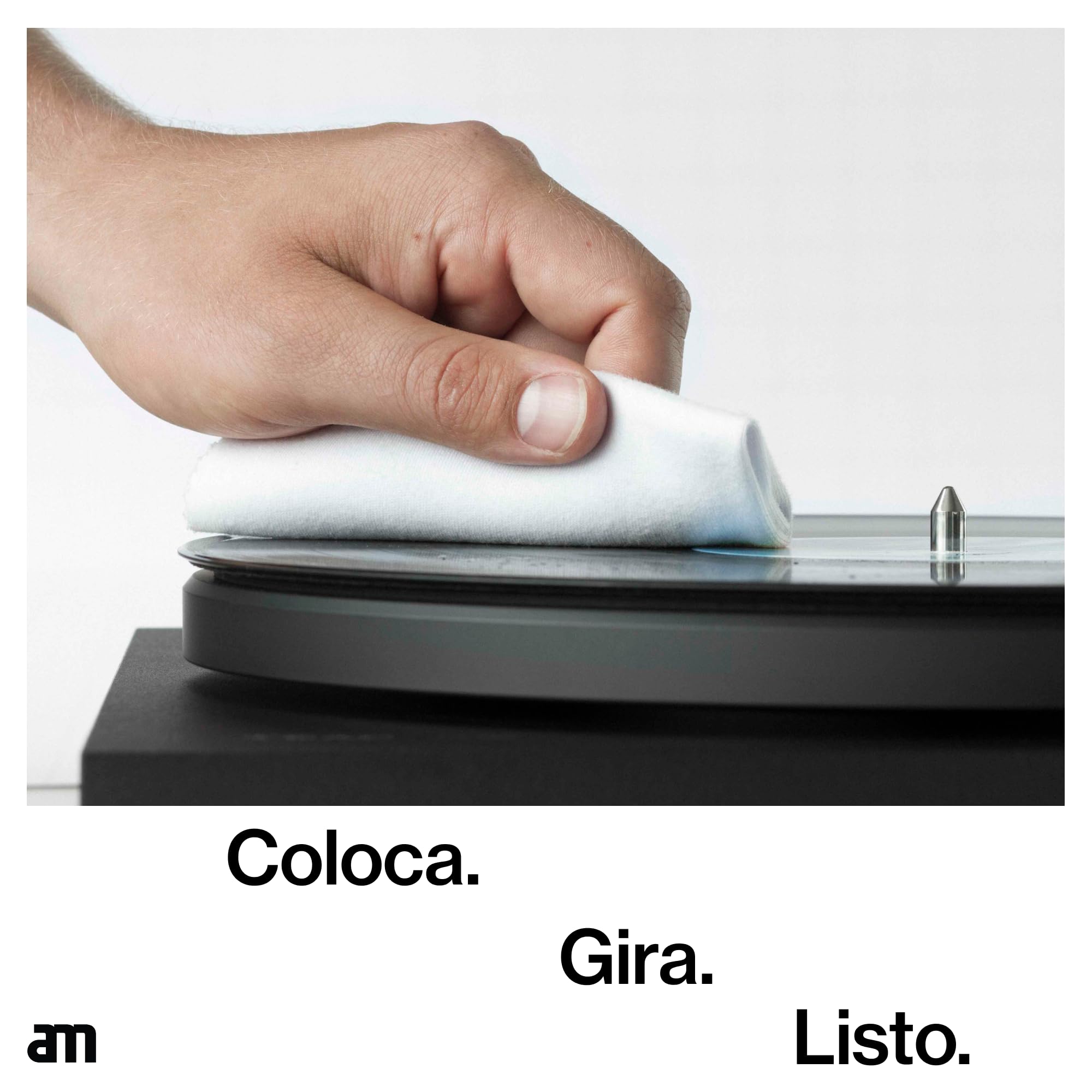 am Kit de Limpieza para Vinilos 3 en 1 – Limpiador de Vinilos 200 ml, Limpiador de Aguja, Cepillo Antiestático de Fibra de Carbono y Paños de Microfibra