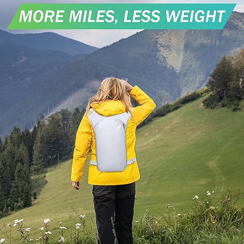 Miniatura 7 de Mochila pequeña de senderismo de 10 litros  Mochila plegable ligera y plegable para viajes, camping, viajes al aire libre, mochila compacta para