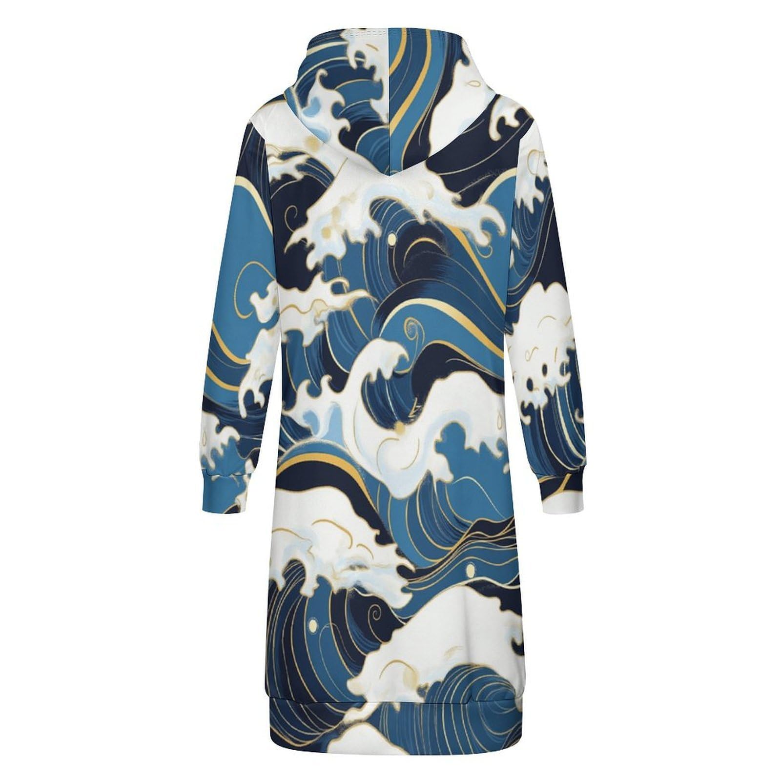 Felpa Donna con Zip Felpe Sportiva con Tasche E Cappuccio Motivo A Onde Morbida Invernale Giacca Regolabile Confortevole per Uso Quotidiano Casual